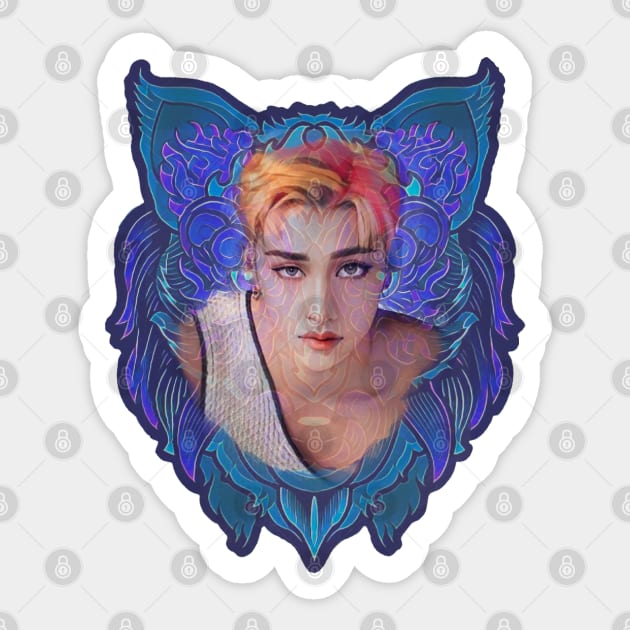 Stray Kids Bang Chan Fan Art Sticker by ArtFulArts